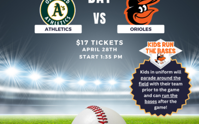 Orioles Youth Baseball Day: Baltimore Orioles VS Oakland Athletics 4/28/2024 @ 1:35PM